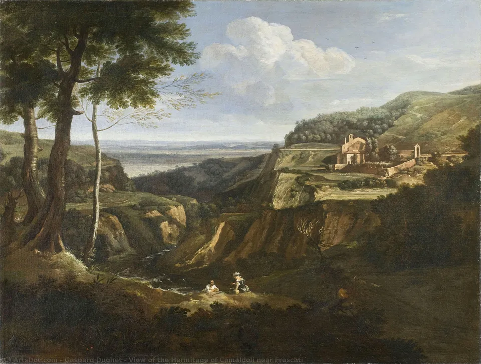 View Of The Hermitage Of Camaldoli Near Frascati — Gaspard Dughet