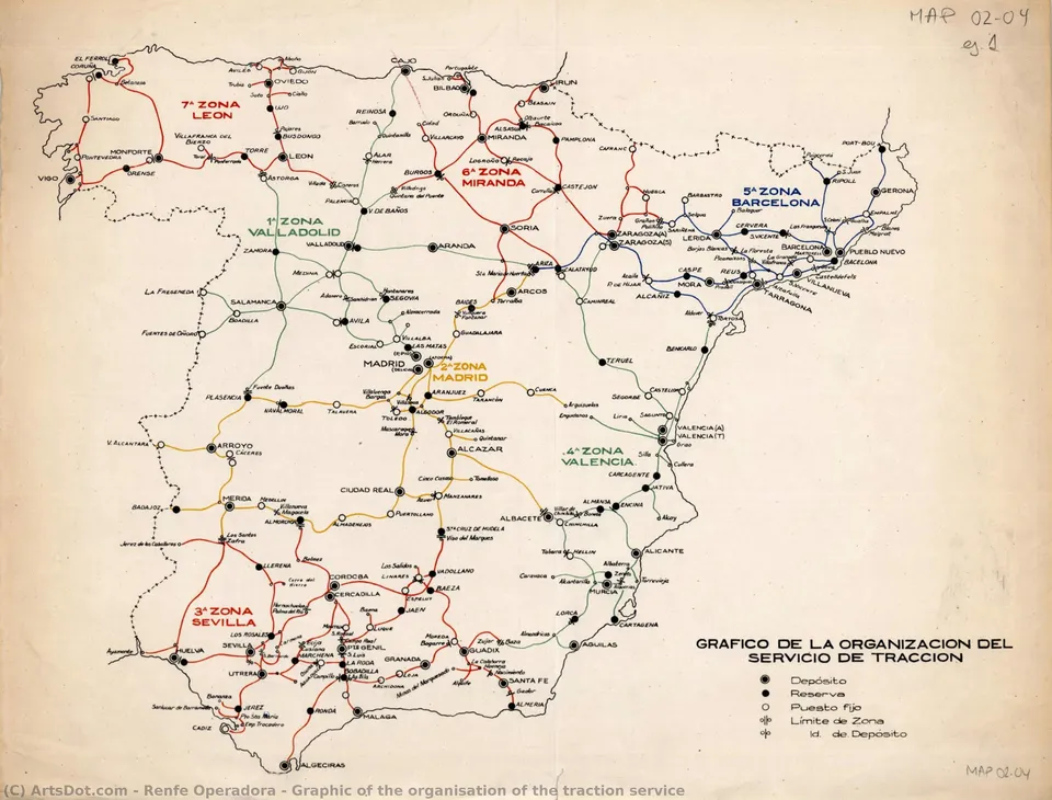 Graphic Of The Organisation Of The Traction Service — Renfe Operadora