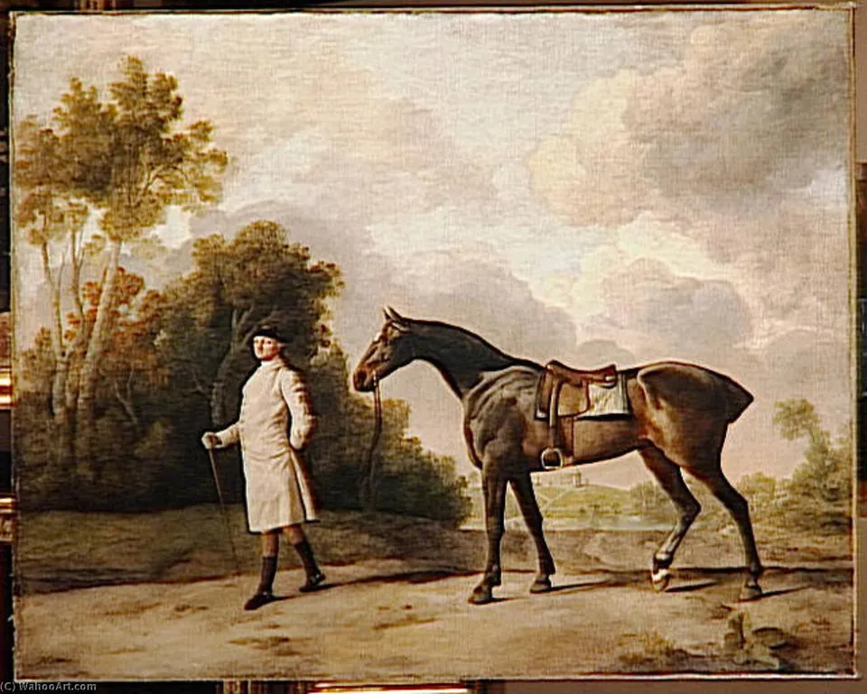 Portait D'assheton, Ier Vicomte Curzon, Avec Sa Jument Maria — Джордж Стббс