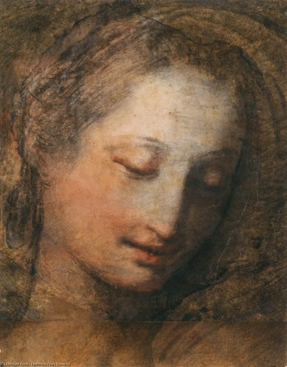 Face Of A Woman With Downcast Eyes — Федерико Барокки