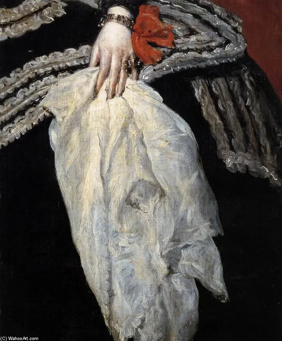 Queen Doña Mariana Of Austria (detail) — Диего Родригес Де Сильва И Веласкес