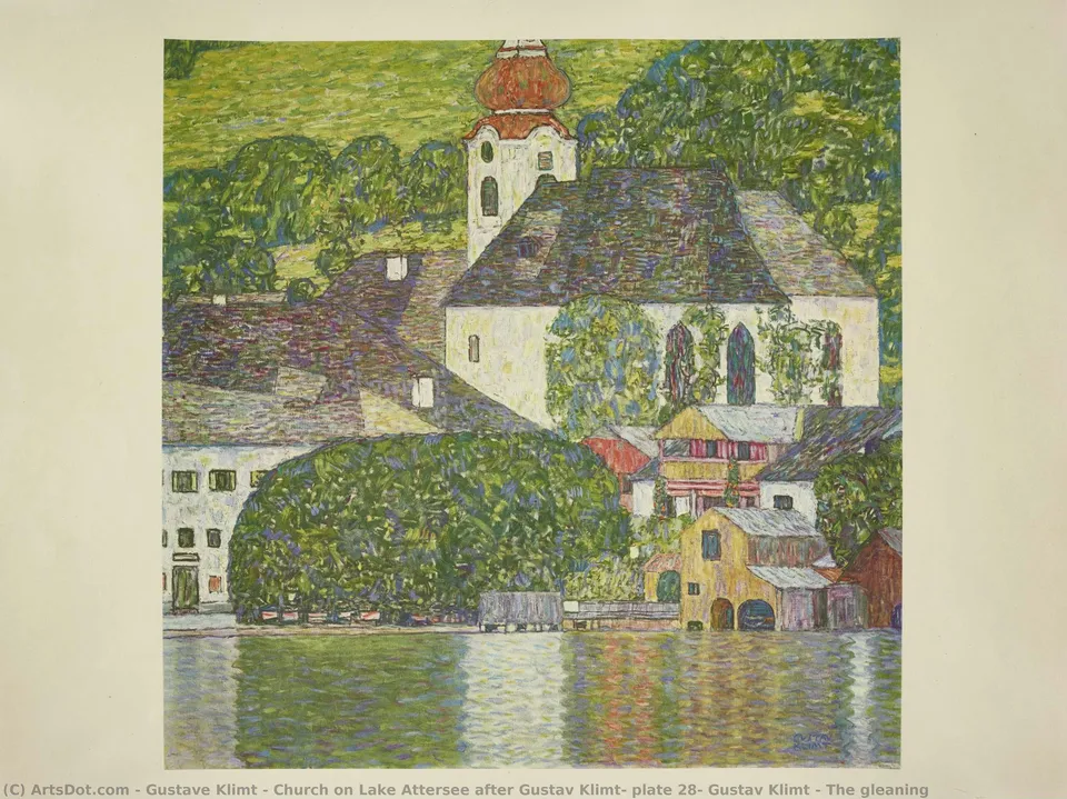 Church On Lake Attersee After Gustav Klimt, Plate 28, Gustav Klimt - The Gleaning — Густав Климт