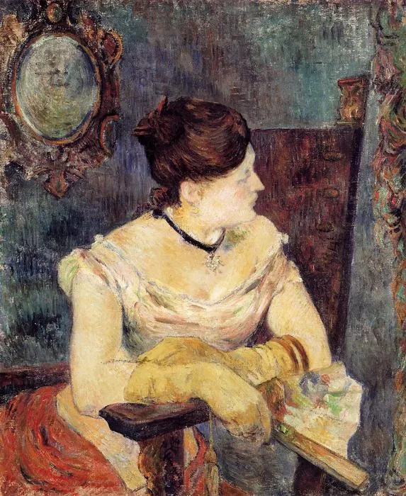 Madame Mette Gauguin In An Evening Dress — Гоген