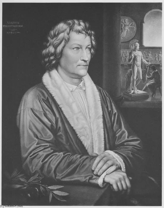 Bildnis Des Bildhauers Bertel Thorwaldsen. Zweite Fassung — Heinrich Maria Von Hess