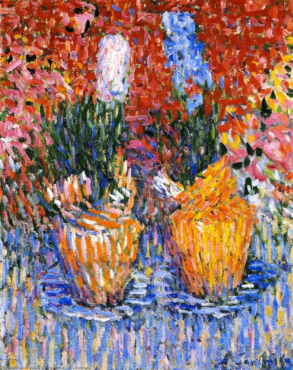 Hyacinth Pots (also Known As Hyacinths In Orange) — Алексей Георгиевич Явленский