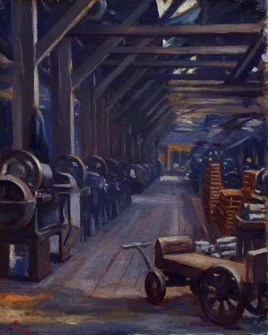 The Luncheon Hour The Belgian Steel Factory, Goldhawk Road, W12 — Edgar Seligman