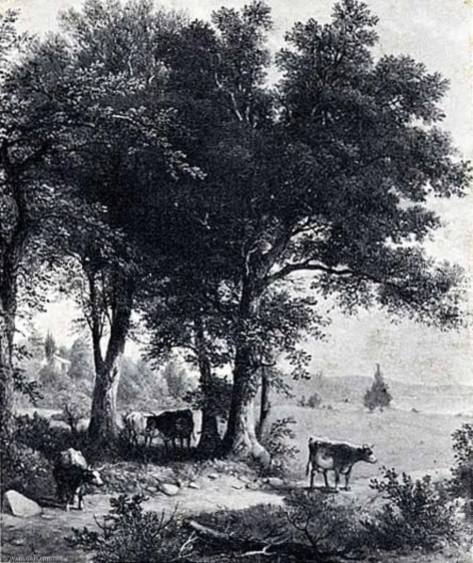 In The Shade Of The Old Oak Tree, (painting) — Ашер Браун Дюран