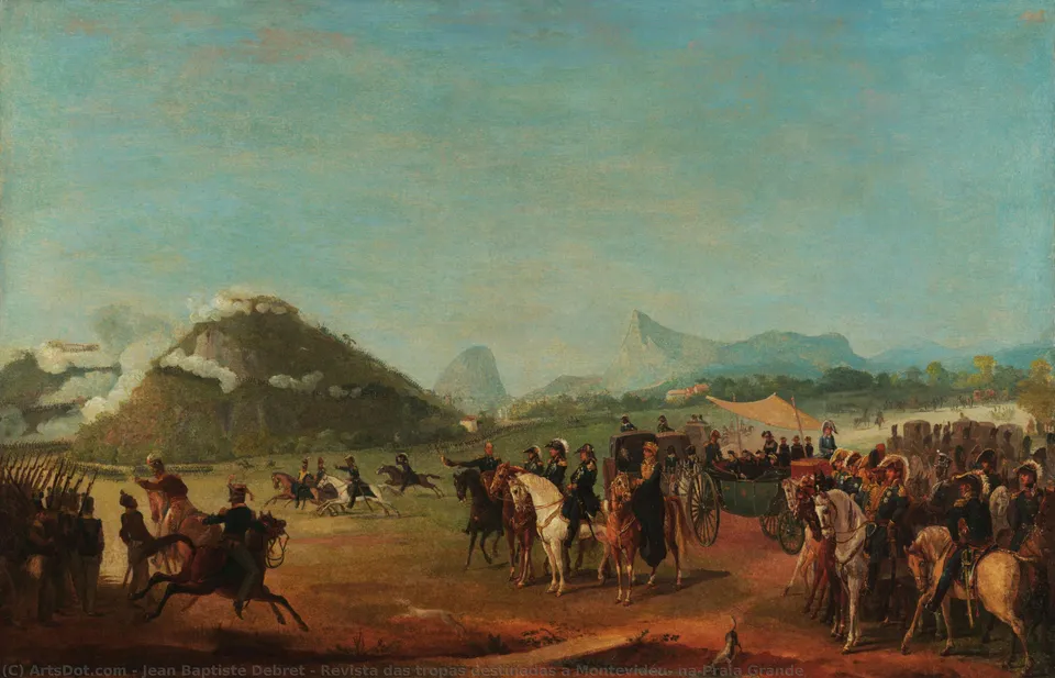 Revista Das Tropas Destinadas A Montevidéu, Na Praia Grande — Жан-батист Добре