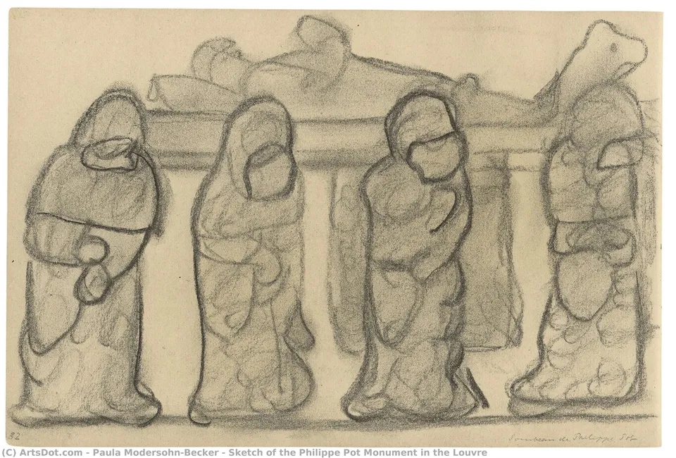 Sketch Of The Philippe Pot Monument In The Louvre — Паула Модерсон-бекер