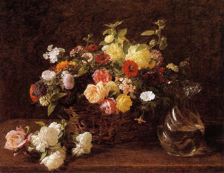 Basket Of Flowers — Фантин-латур, Жан