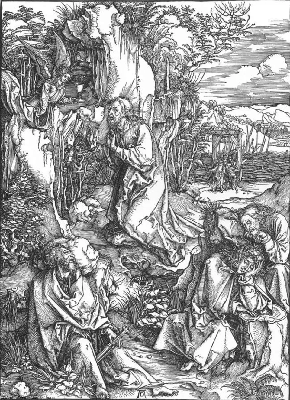 The Large Passion: 2. Christ On The Mount Of Olives — Альбрехт Дюрер