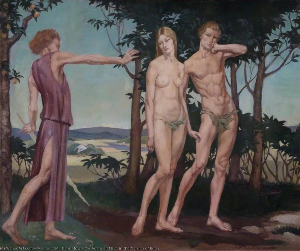 Adam And Eve In The Garden Of Eden — Margaret Maitland Howard