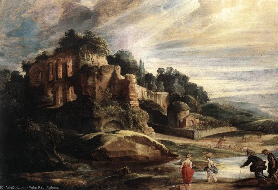 Landscape With The Ruins Of Mount Palatine In Rome — Рубенс