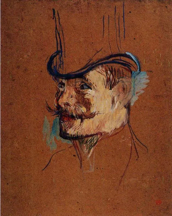 William Warrener (study For The Englishman At The Moulin Rouge) — Comte Henri Marie Raymond De Toulouse-lautrec-monfa