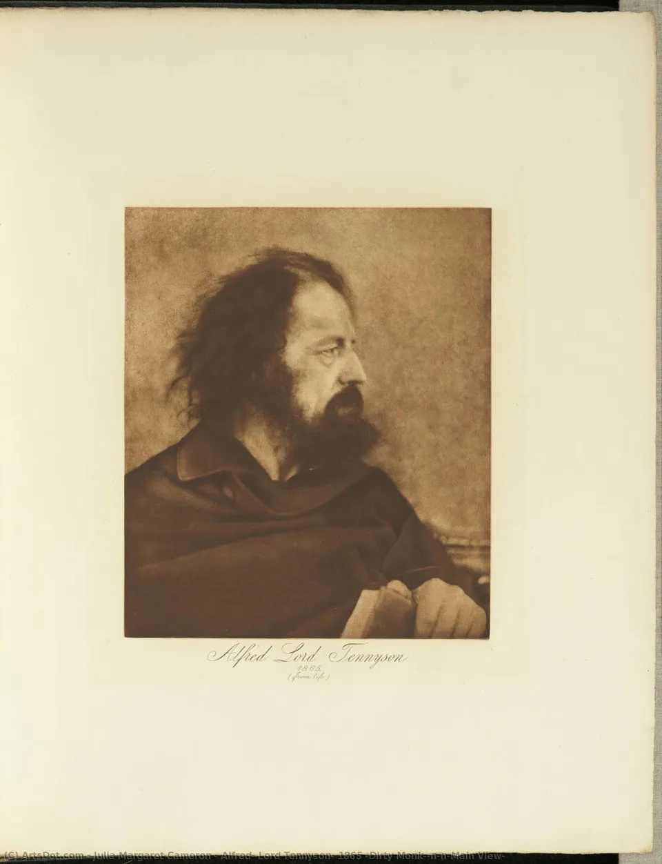 Alfred, Lord Tennyson, 1865 (dirty Monk)\n\n(main View) — Джулия Мэггигет Кемерон
