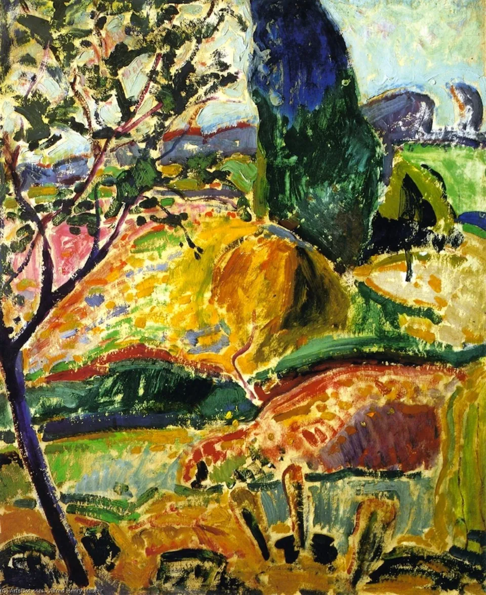 Fauve Landscape (also Known As Landscape Near Oberstdorf - Autumn) — Альфред Генри Мауэр