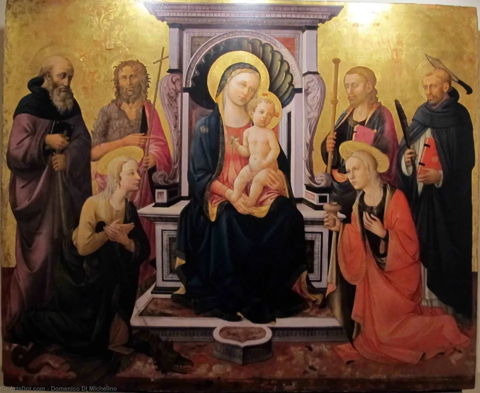 Madonna Col Bambino E Santi — Доменико Ди Микелино