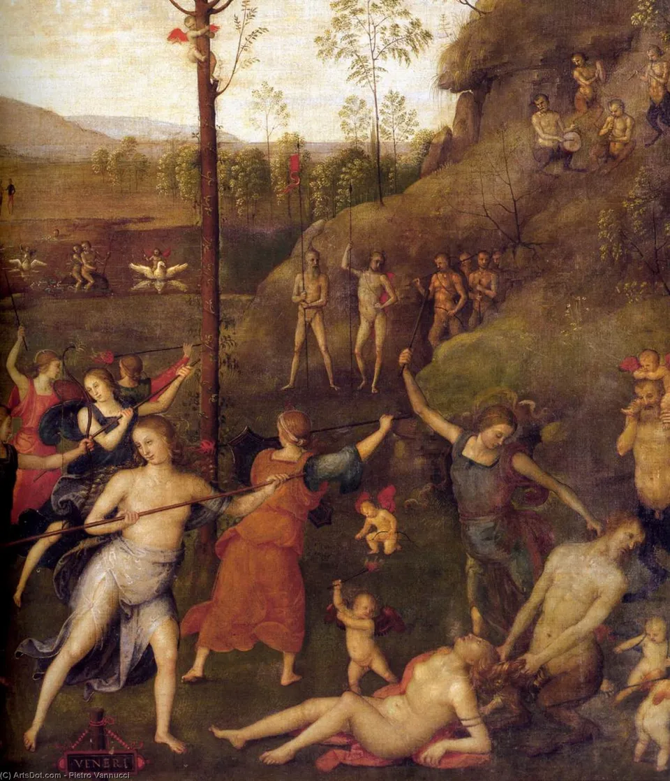 Combat Of Love And Chastity (detail) — Пьетро Перуджинец