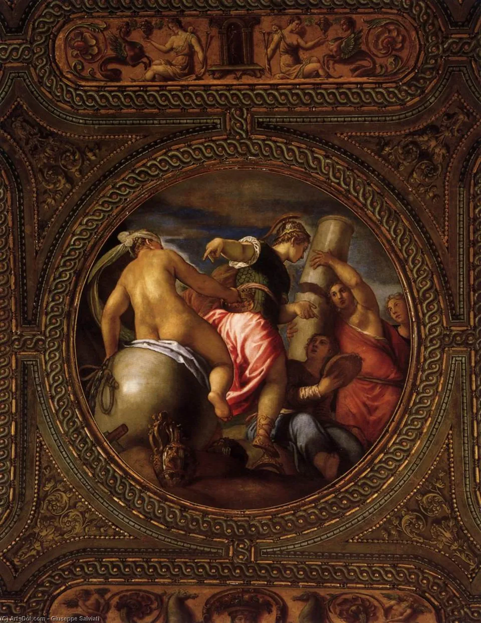 Pallas Athene Between Fortune And Virtue — Giuseppe Salviati
