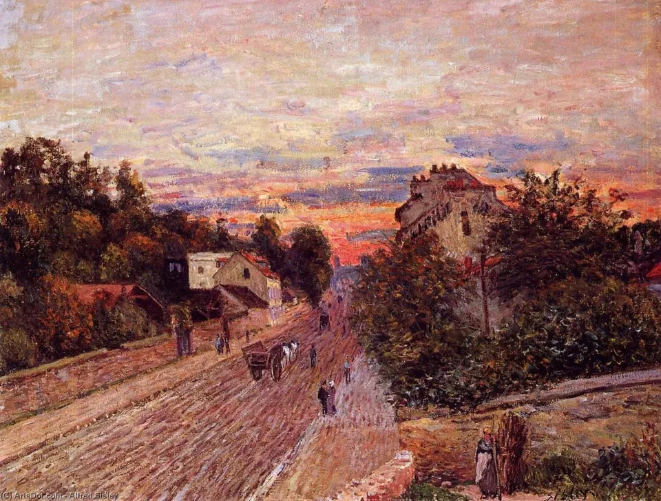 Закат В Порт-мерли — Сислей