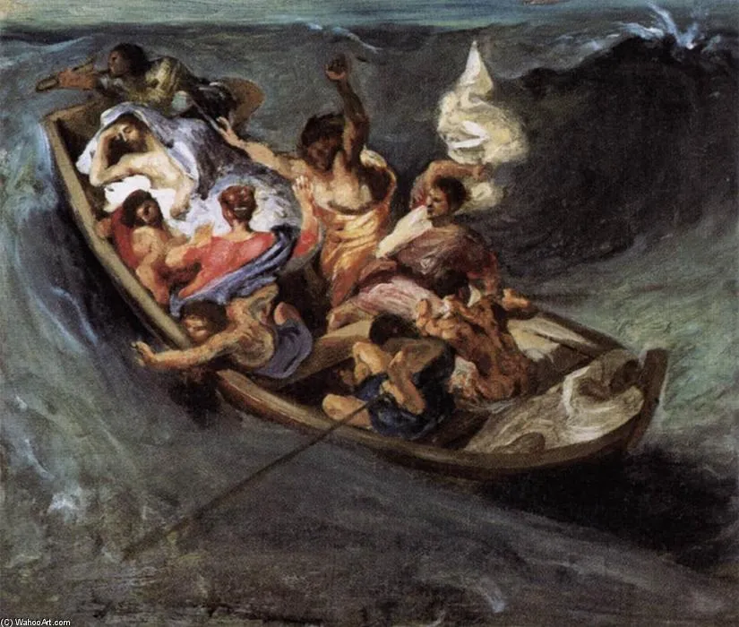 Christ On The Lake Of Gennezaret (sketch) — Эжен Делакруа