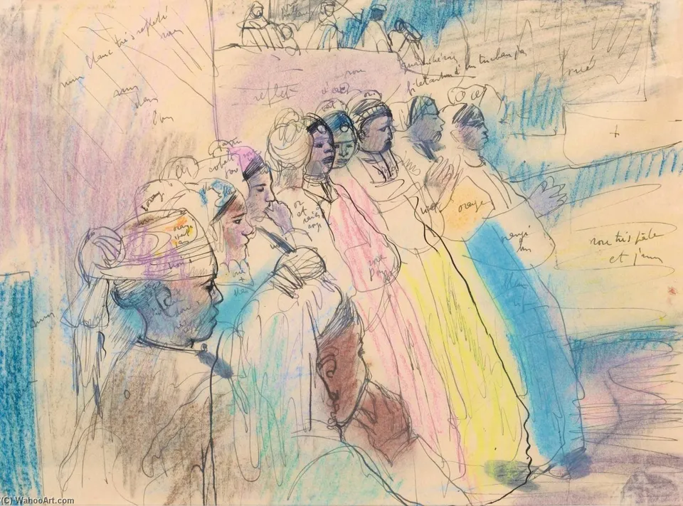 Six Études De Femmes Et Une Étude De Mains Filant — Edouard Léon Louis Legrand