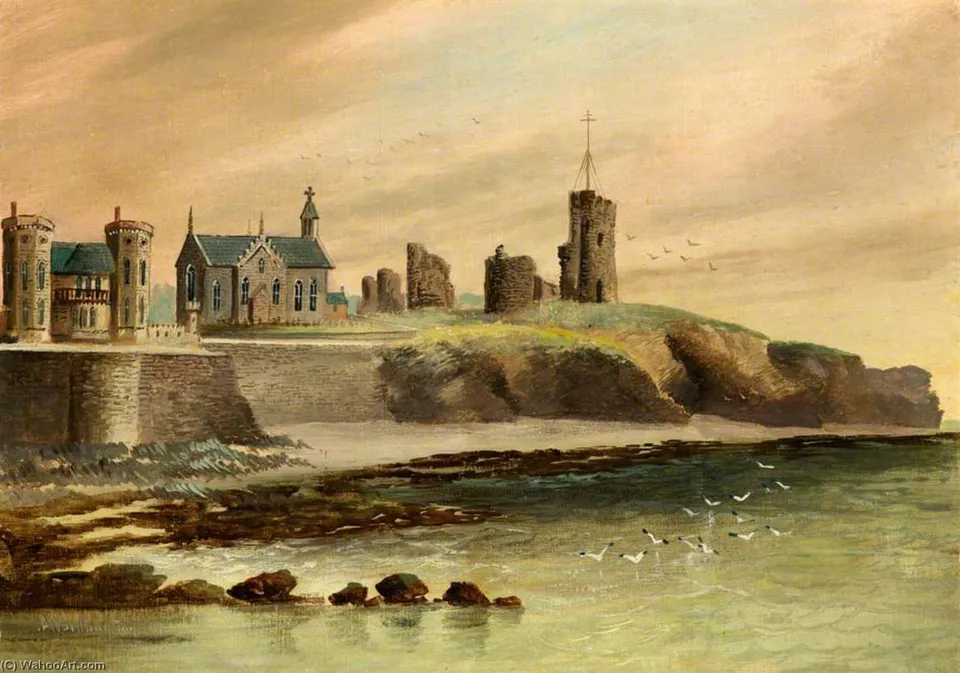 Castle House, St Michael's Church And Aberystwyth Castle — Альфред Уортингтон