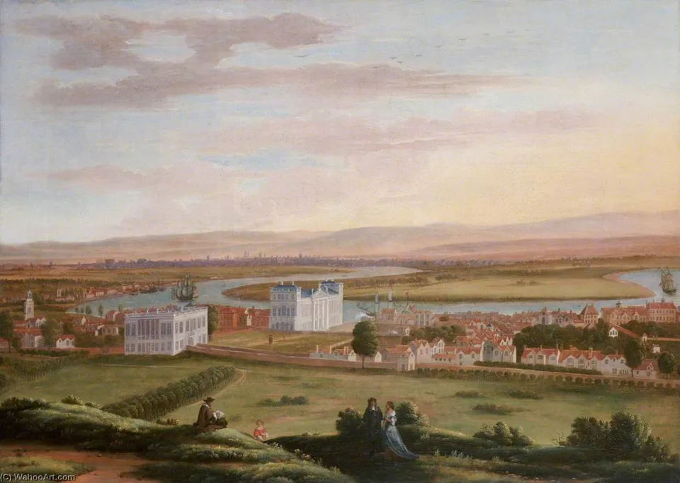 A View Of Greenwich And The Queen's House From The South East — Hendrick Danckerts