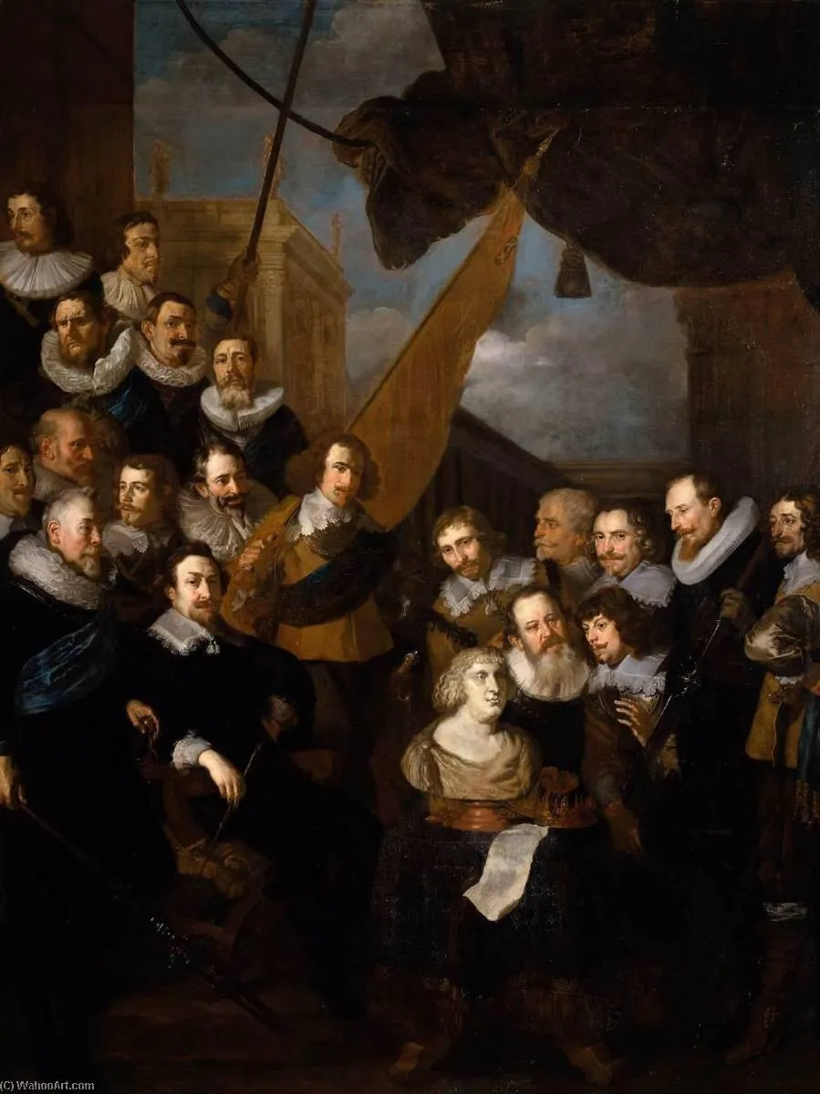 Captain Bicker's Company Waiting To Welcome Marie De Medicis In September 1638 — After Joachim Von Sandrart