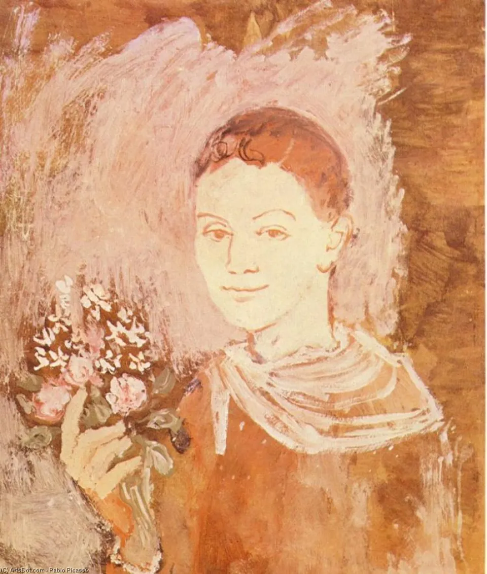 Boy With Bouquet Of Flowers In His Hand — Пабло Пикассо