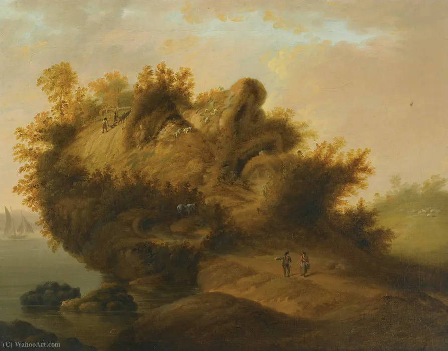 An Anthropomorphic Landscape With The Profile Of A Man's Head — Johann Christian Vollerdt Or Vollaert
