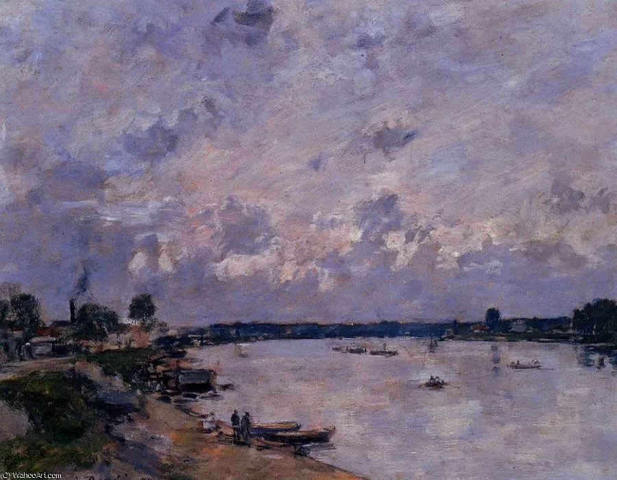 The Banks Of The Seine At Caudebec En Caux — Эвге́н Буден