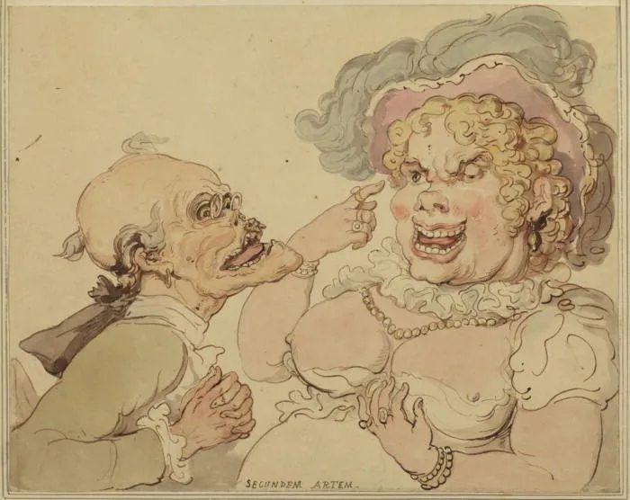 Secundem Artem - Caricature Of A Man And A Woman — Томас Роулендсон