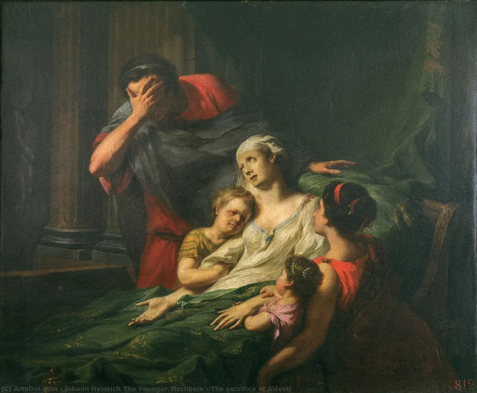 The Sacrifice Of Alcesti — Иоганн Генрих Тишбайн Младший