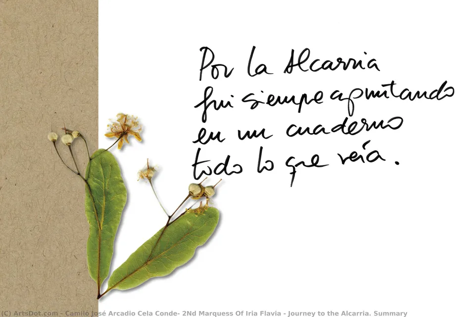 Journey To The Alcarria. Summary — Camilo José Arcadio Cela Conde, 2nd Marquess Of Iria Flavia