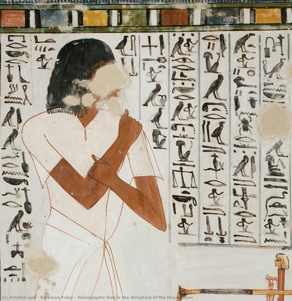 Hieroglyphic Text In The Weighing Of The Heart Scene — Kathleen Foley