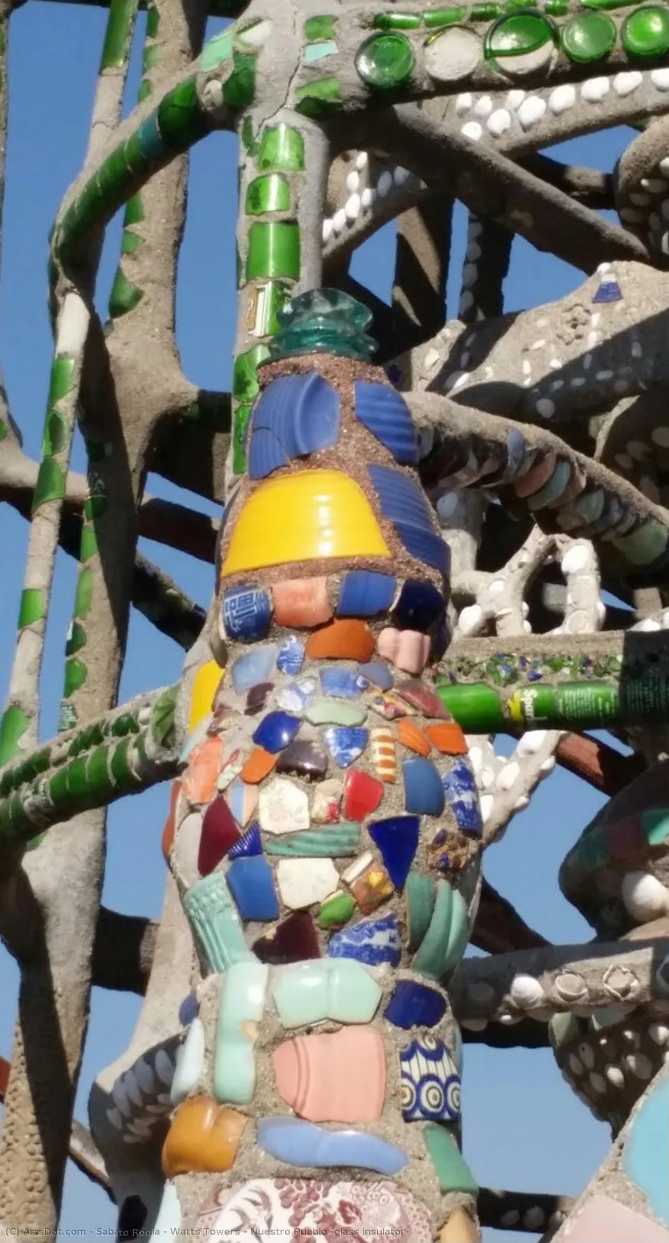 Watts Towers / Nuestro Pueblo (glass Insulator) — Sabato Rodia