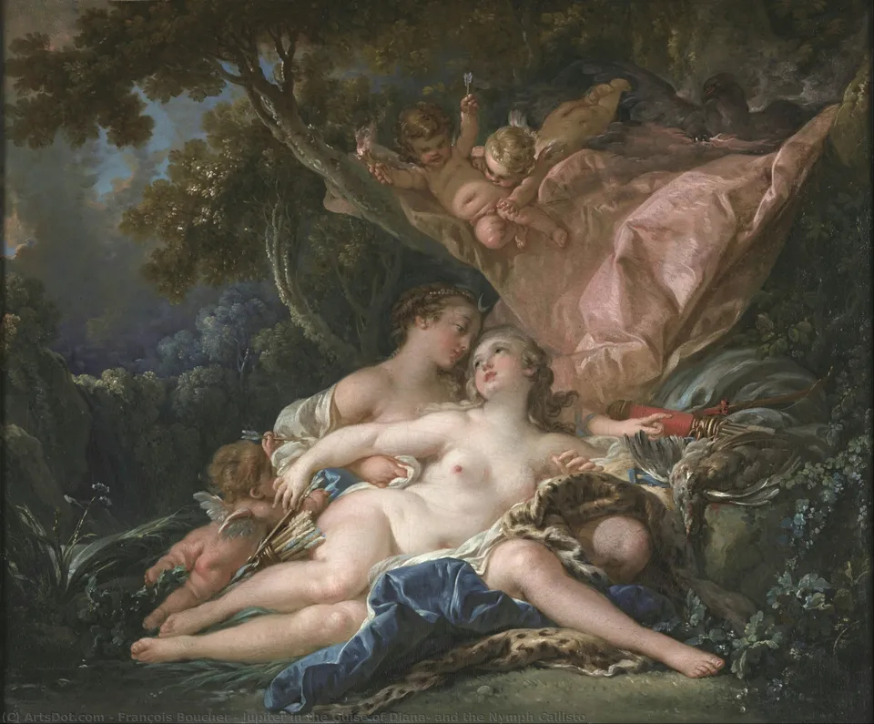 Jupiter In The Guise Of Diana, And The Nymph Callisto — Франсуа Буше