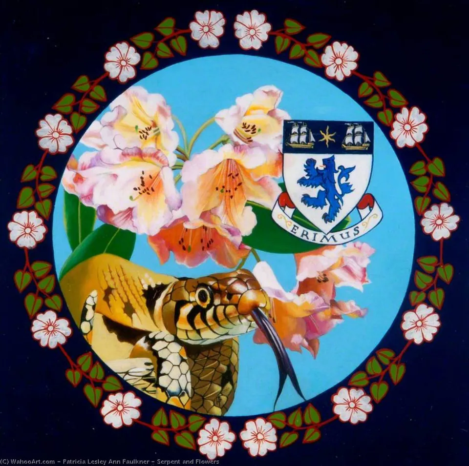 Serpent And Flowers — Patricia Lesley Ann Faulkner