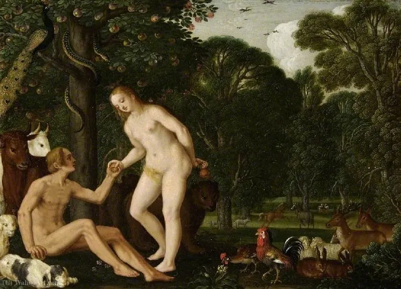 Adam And Eve In Paradise — Johann König