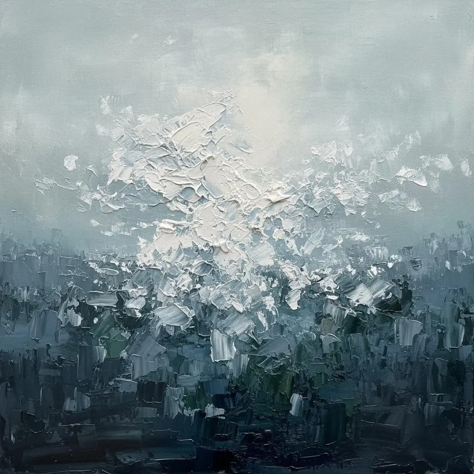 Ethereal Fracture: A Monumental Study Of Light Emerging From Midnight Shadows — Christian Noiret