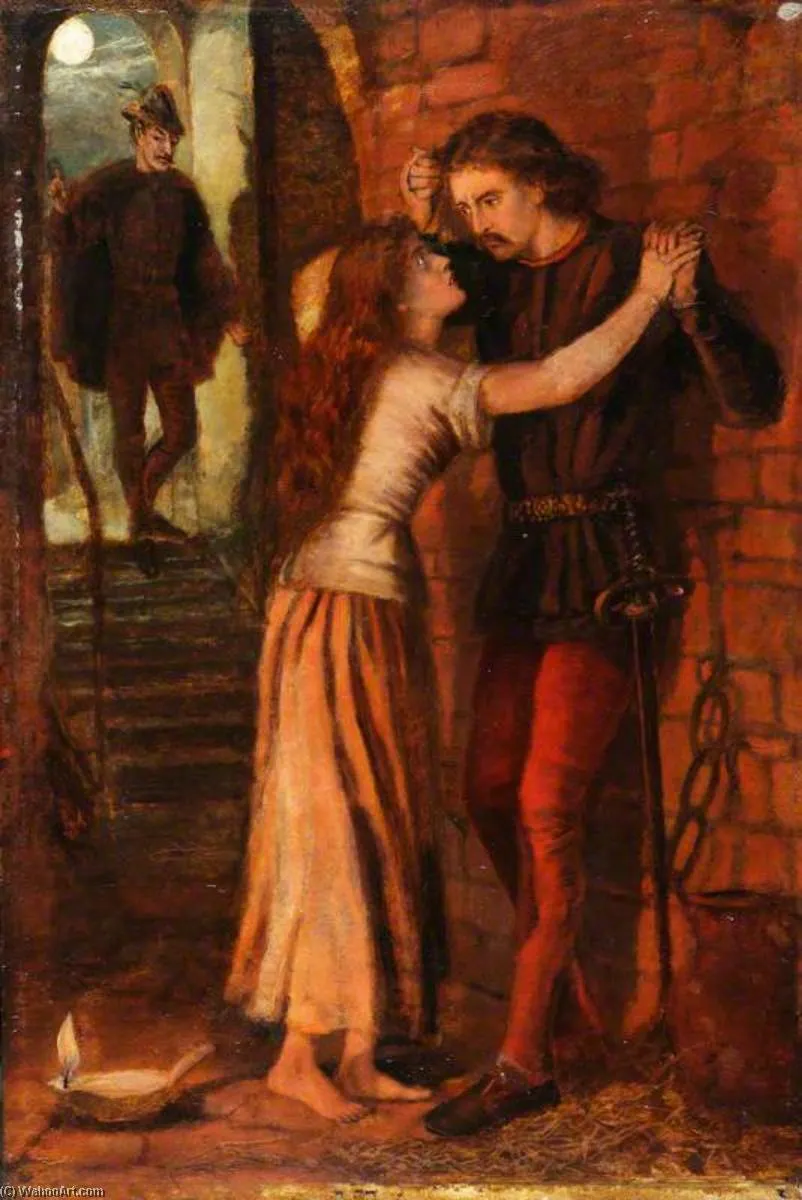 The Theodore Watts Dunton Cabinet Faust And Margaret In Prison (after Dante Gabriel Rossetti) — Henry Treffry Dunn