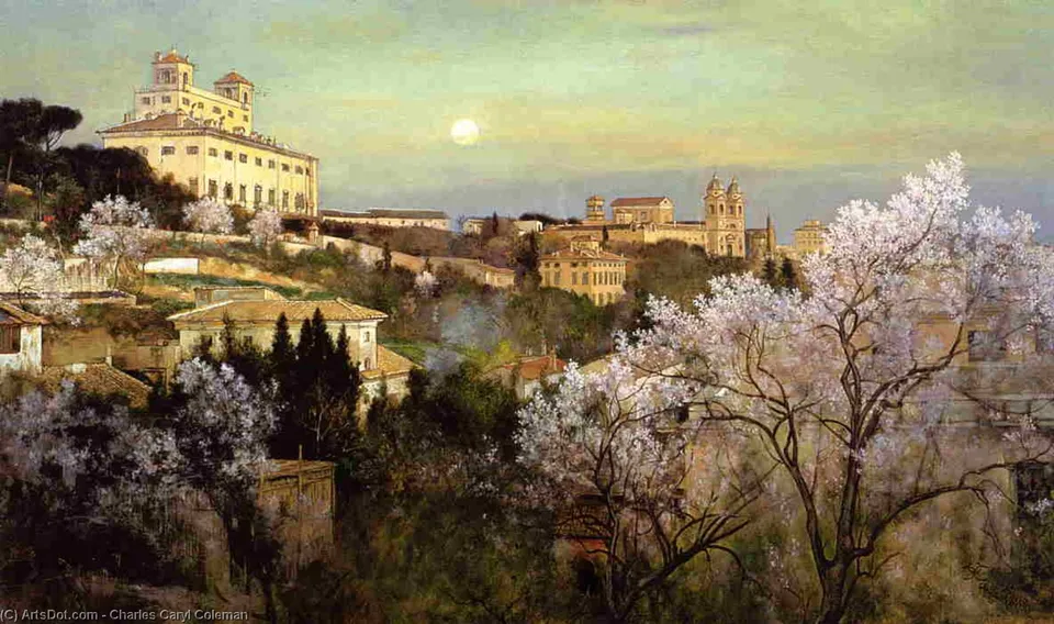 Il Pincio With A View Of Villa Medici — Charles Caryl Coleman