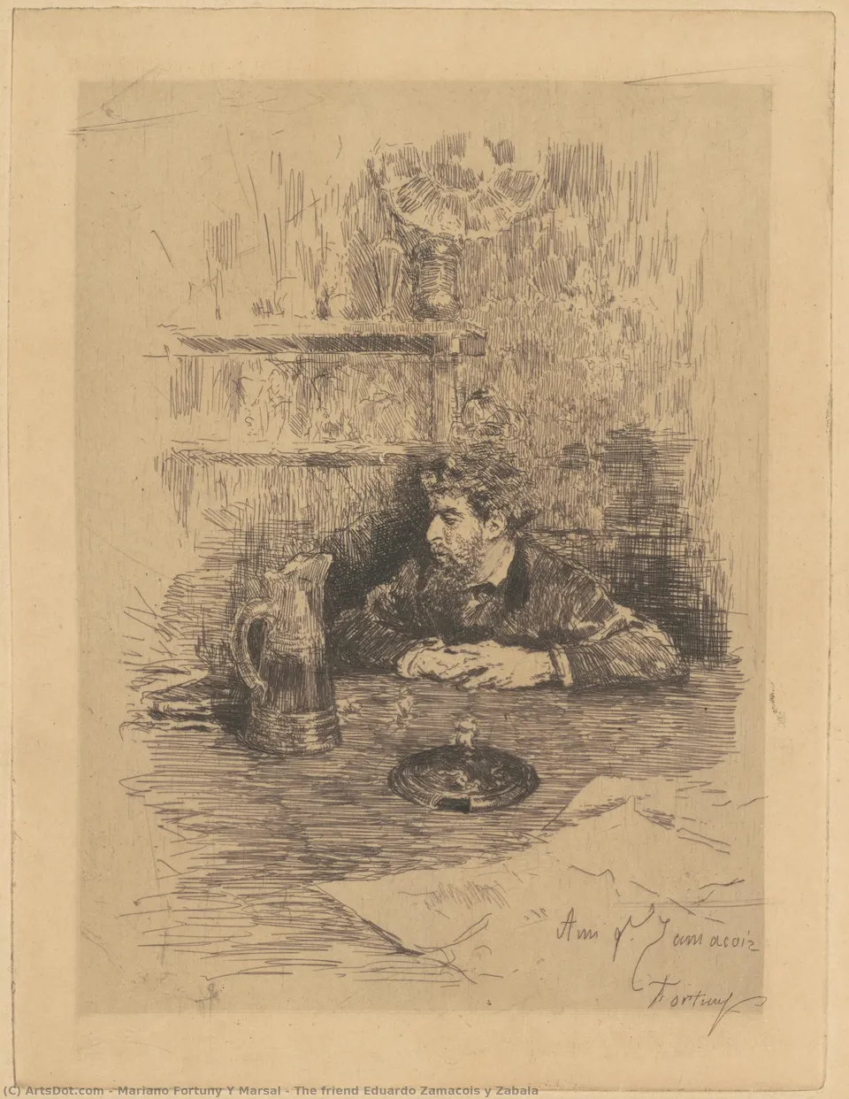 The Friend Eduardo Zamacois Y Zabala — Mariano Fortuny Y Marsal