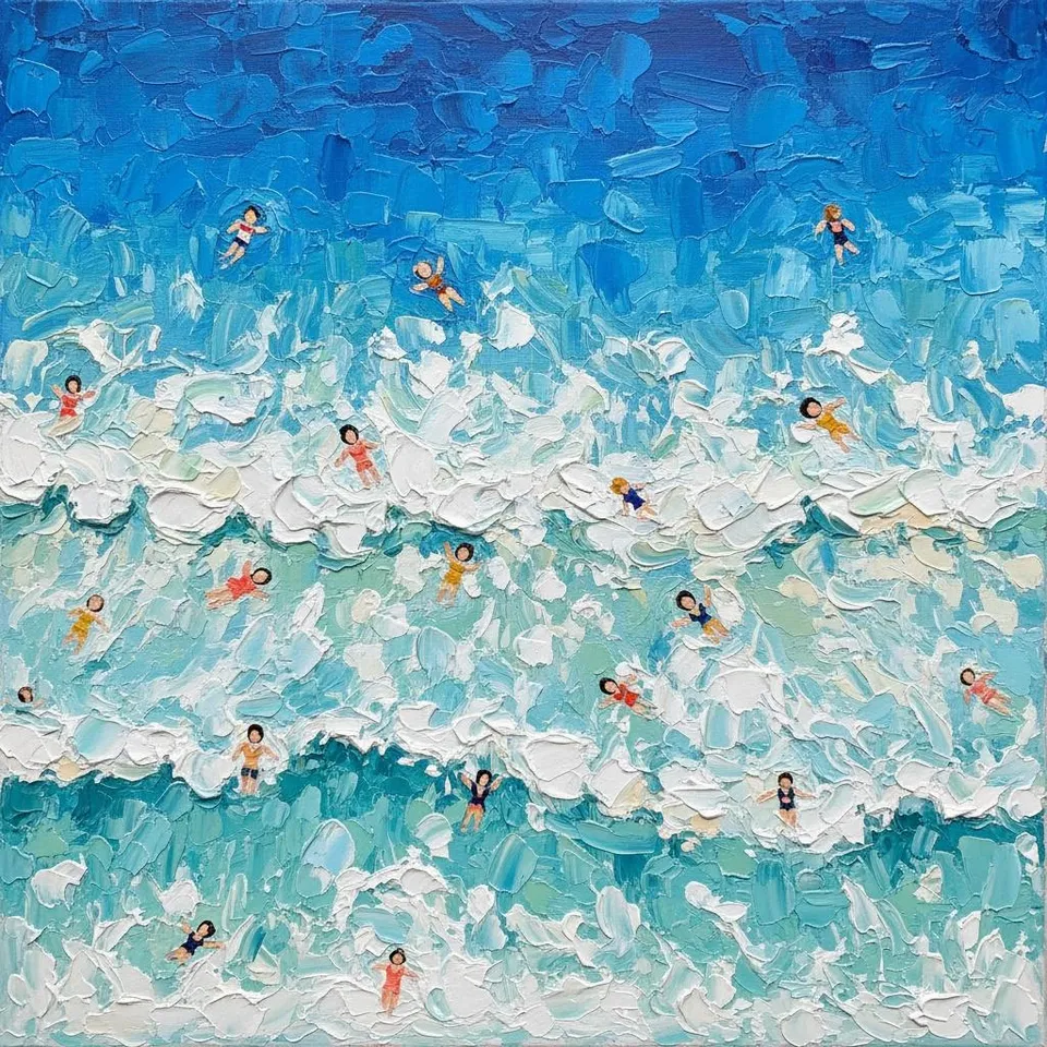 Ephemeral Currents Of The Infinite Tide: A Monumental One-of-one Impasto Masterpiece — David Moreau