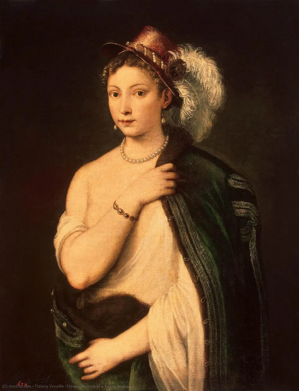 Portrait Of A Young Woman — Тициан