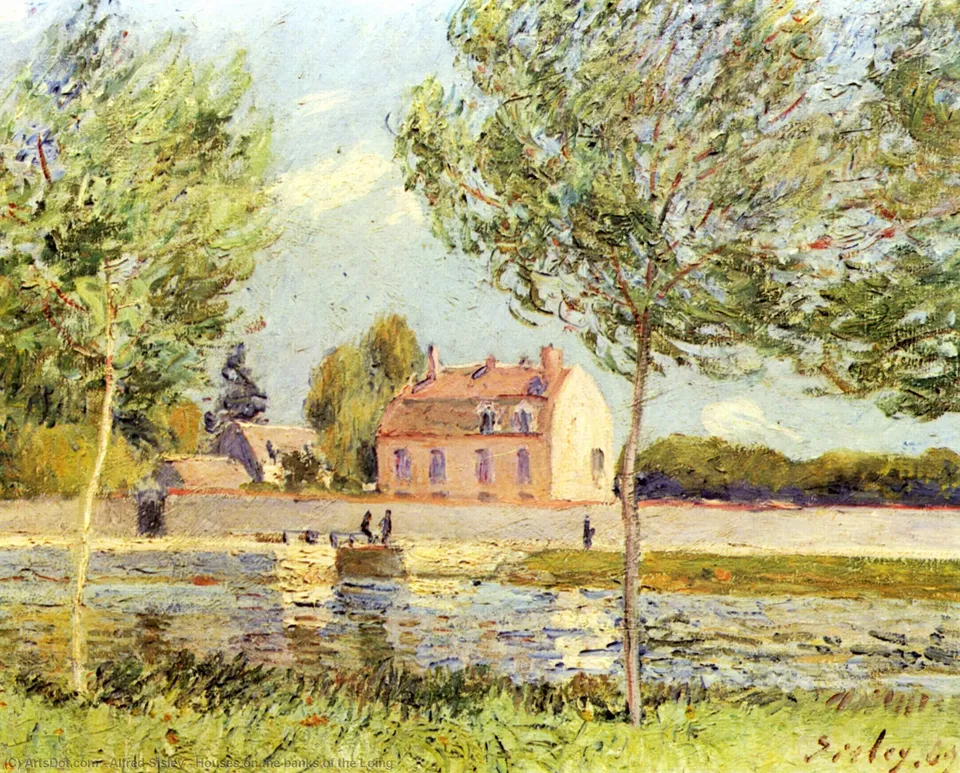 Houses On The Banks Of The Loing — Сислей