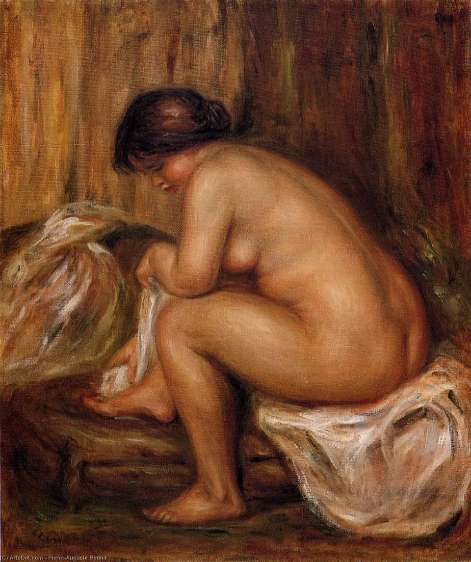 After Bathing — Пьер-огюст Ренуар