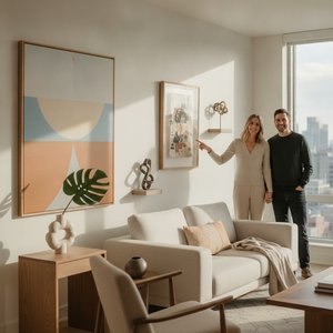Contemporary Art Made Simple: A Newlywed’s Guide to Elevating Your First Home with Modern Masterpieces