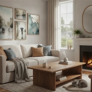Embrace the Calm: Transforming Your First Home with the Soulful Magic of Rainy Day Artworks
